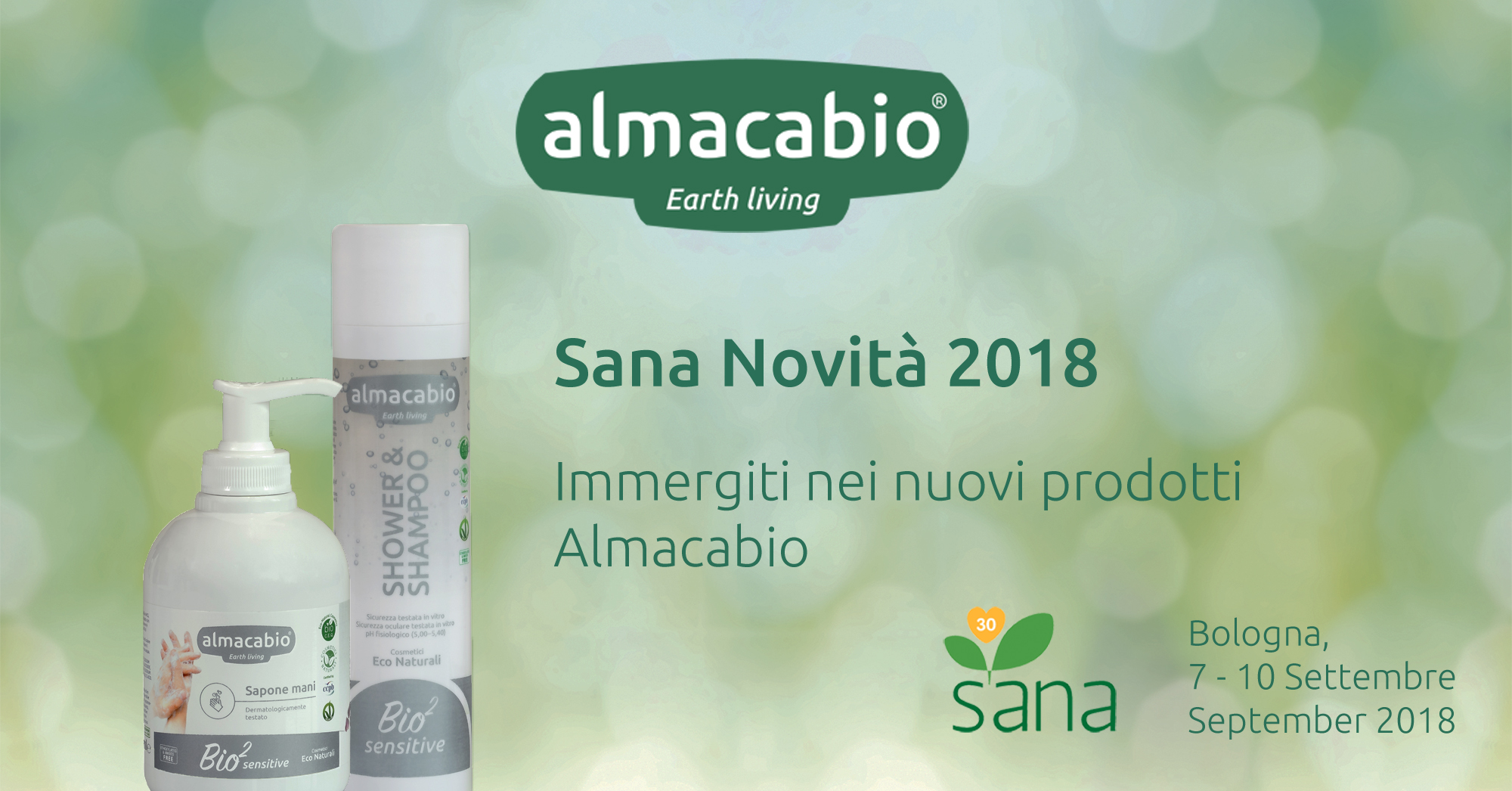 Almacabio presenta i nuovi prodotti Sana 2018